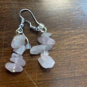 Rose quarts earrings